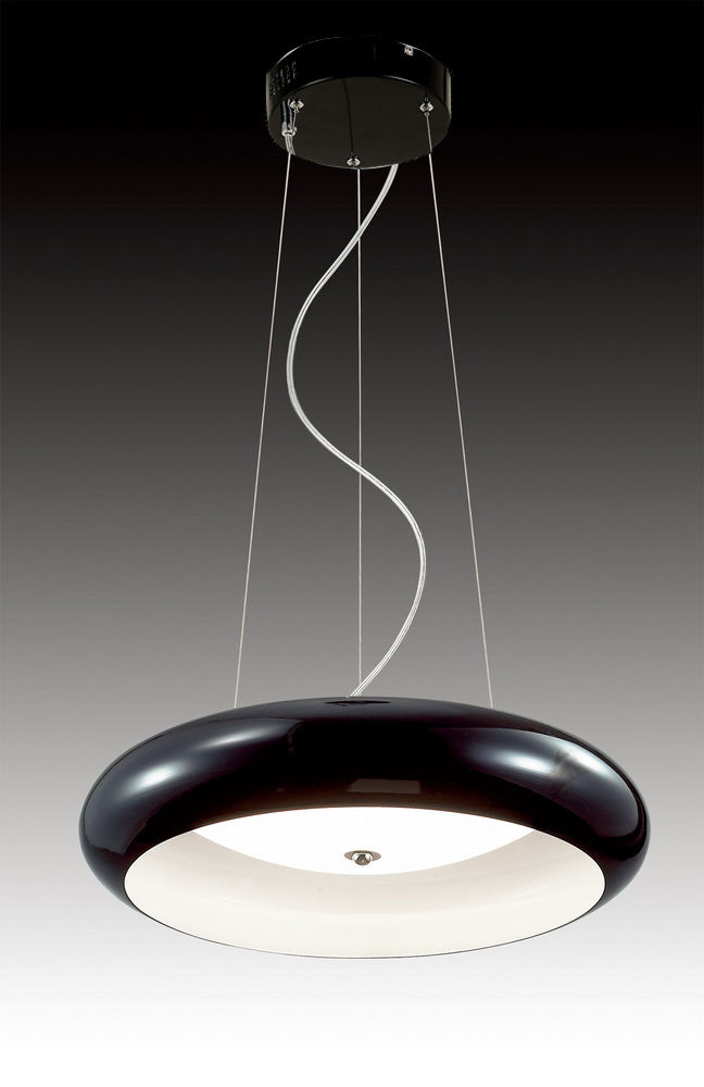 Lampa wisząca P8295-BL ciepła biel 3000 K 30W lackiete metalowa rama szklane klosze Klasa efektywności energetycznej: A+