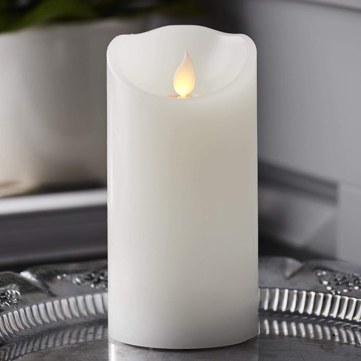 Świeca Led woskowa M-TWINKLE biała 15cm ruchomy płomyk