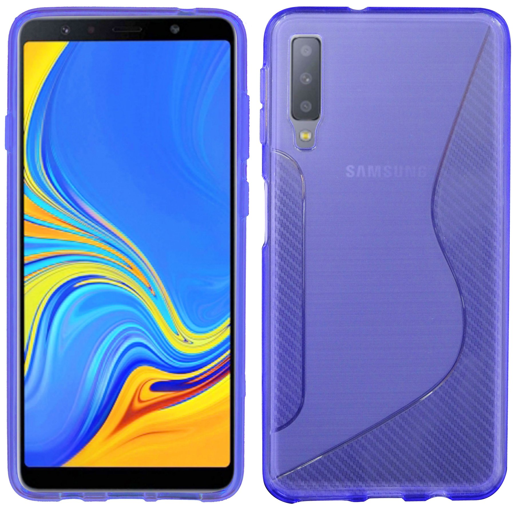 SAMSUNG GALAXY A7 2018 ( A750F ) Silikonowe etui ochronne na telefon komórkowy Fioletowy