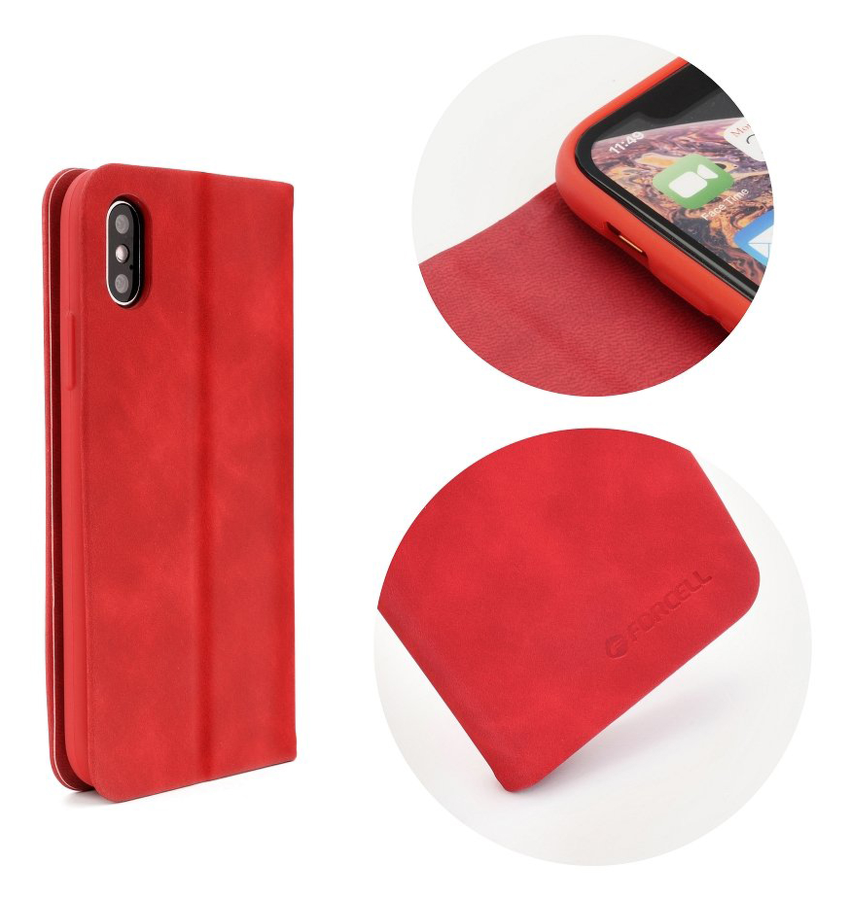 Etui książkowe SILK Premium kompatybilne z SAMSUNG GALAXY S9 Plus (G965F) etui na telefon z funkcją podstawki i miejscem na karty w kolorze czerwonym