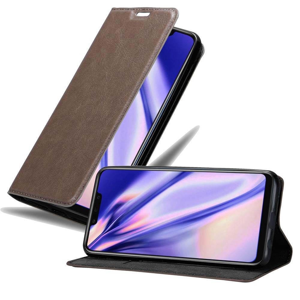 Pokrowiec Cadorabo do Huawei MATE 20 LITE z brązowym etui na telefon komórkowy z magnetycznym zamknięciem