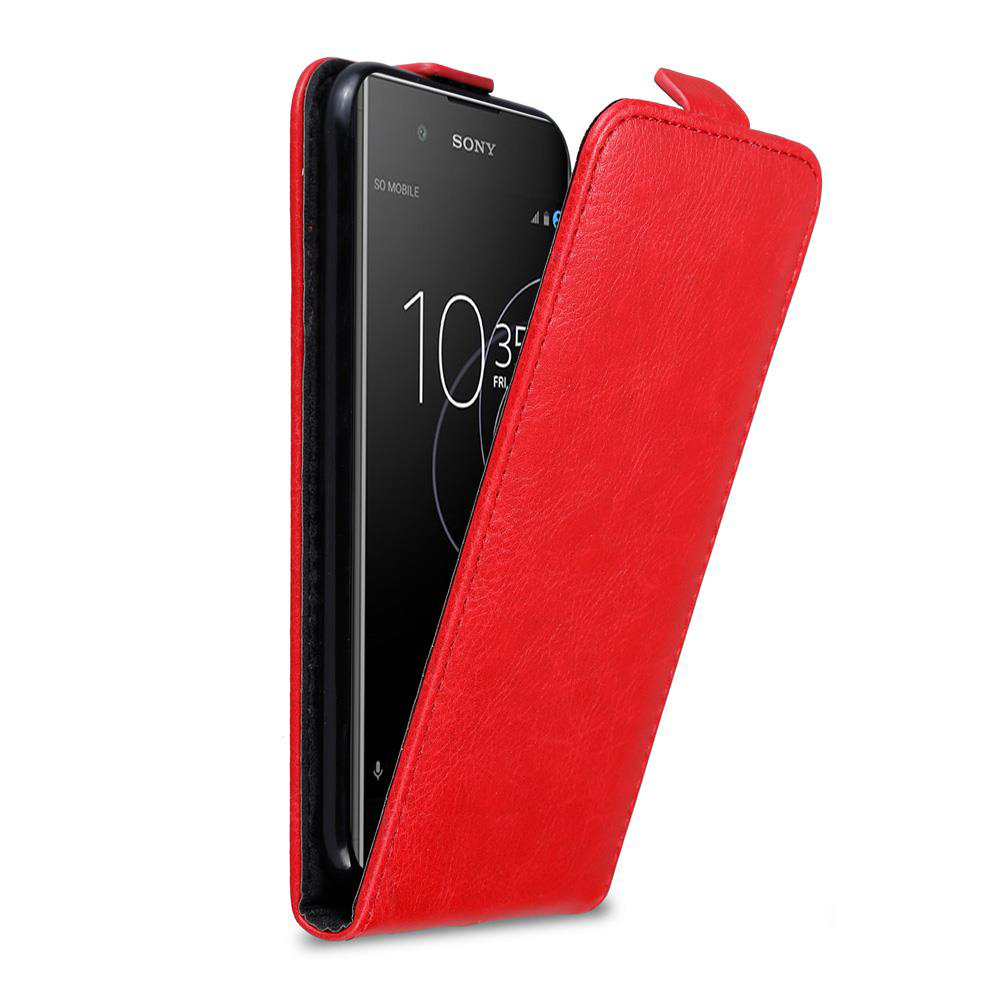 Etui ochronne Cadorabo do Sony Xperia XA1 PLUS w kolorze czerwonym Etui z klapką na telefon komórkowy Etui Cover