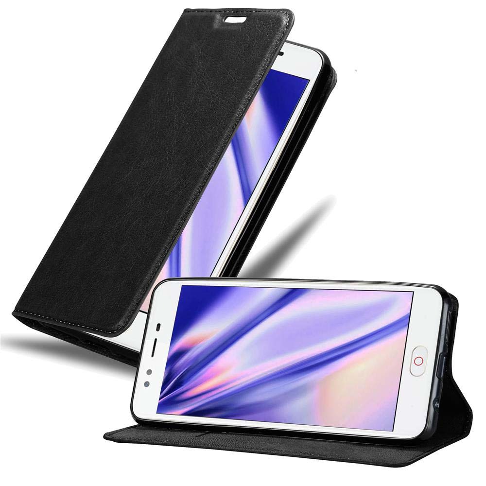Etui Cadorabo do ZTE Nubia M2 LITE z czarną obudową ochronną na telefon komórkowy z magnetycznym zamknięciem