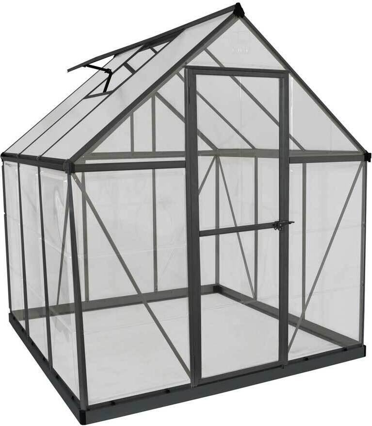 Palram - Szklarnia aluminiowa Canopia Hybrid 66 Antracyt 185x185x208 cm