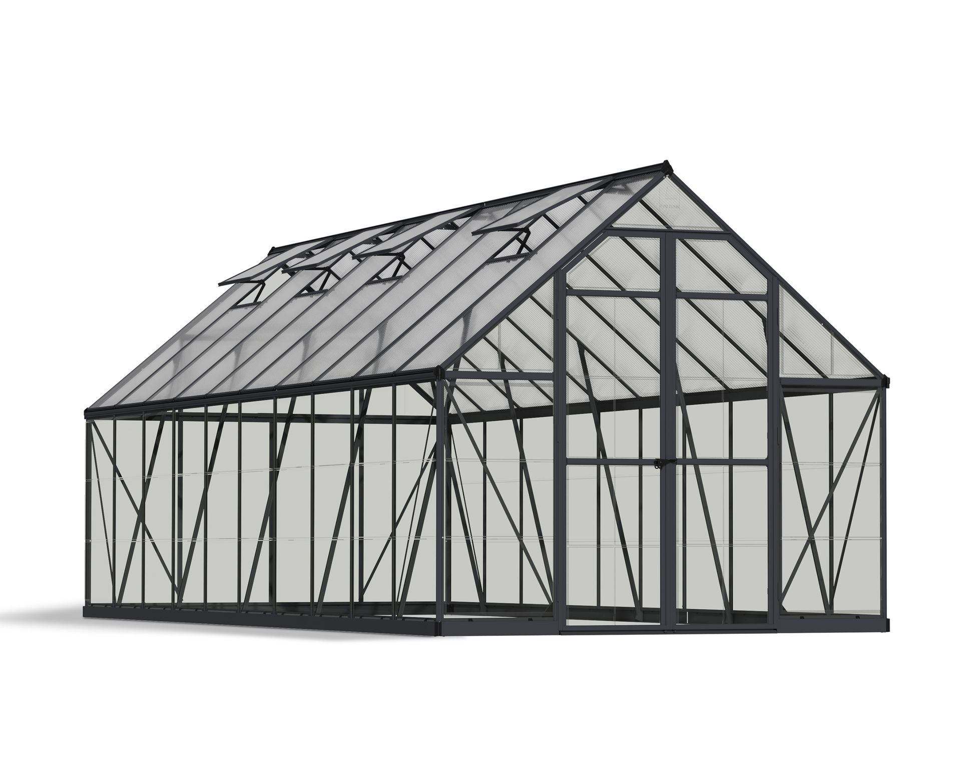 Palram - Szklarnia aluminiowa Canopia Balance 820 antracyt 607x229 cm