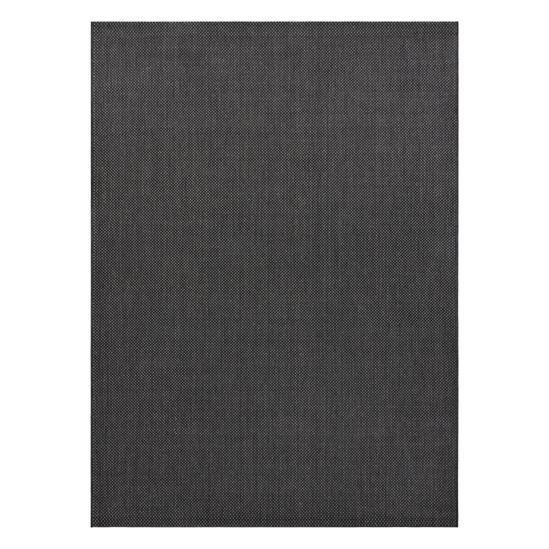 Dywan SZNURKOWY SIZAL FLAT 48663/090 GŁADKI czarny 80x150 cm