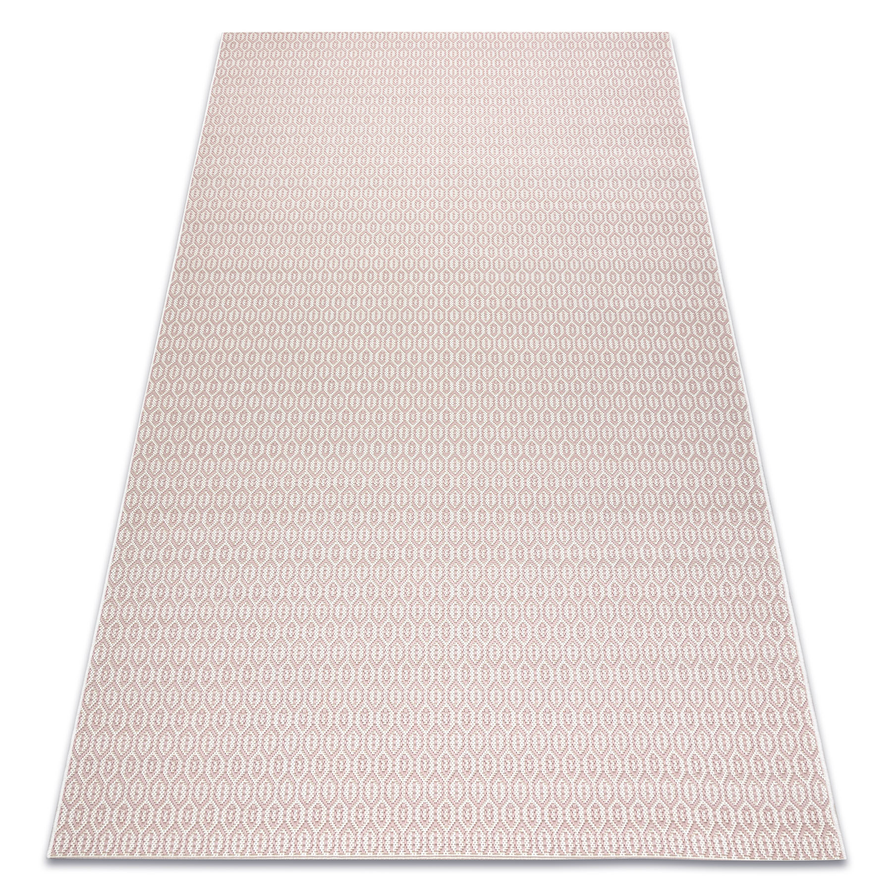 Dywan SZNURKOWY SIZAL FLAT 48603/526 Oczka krem róż różowy 120x170 cm