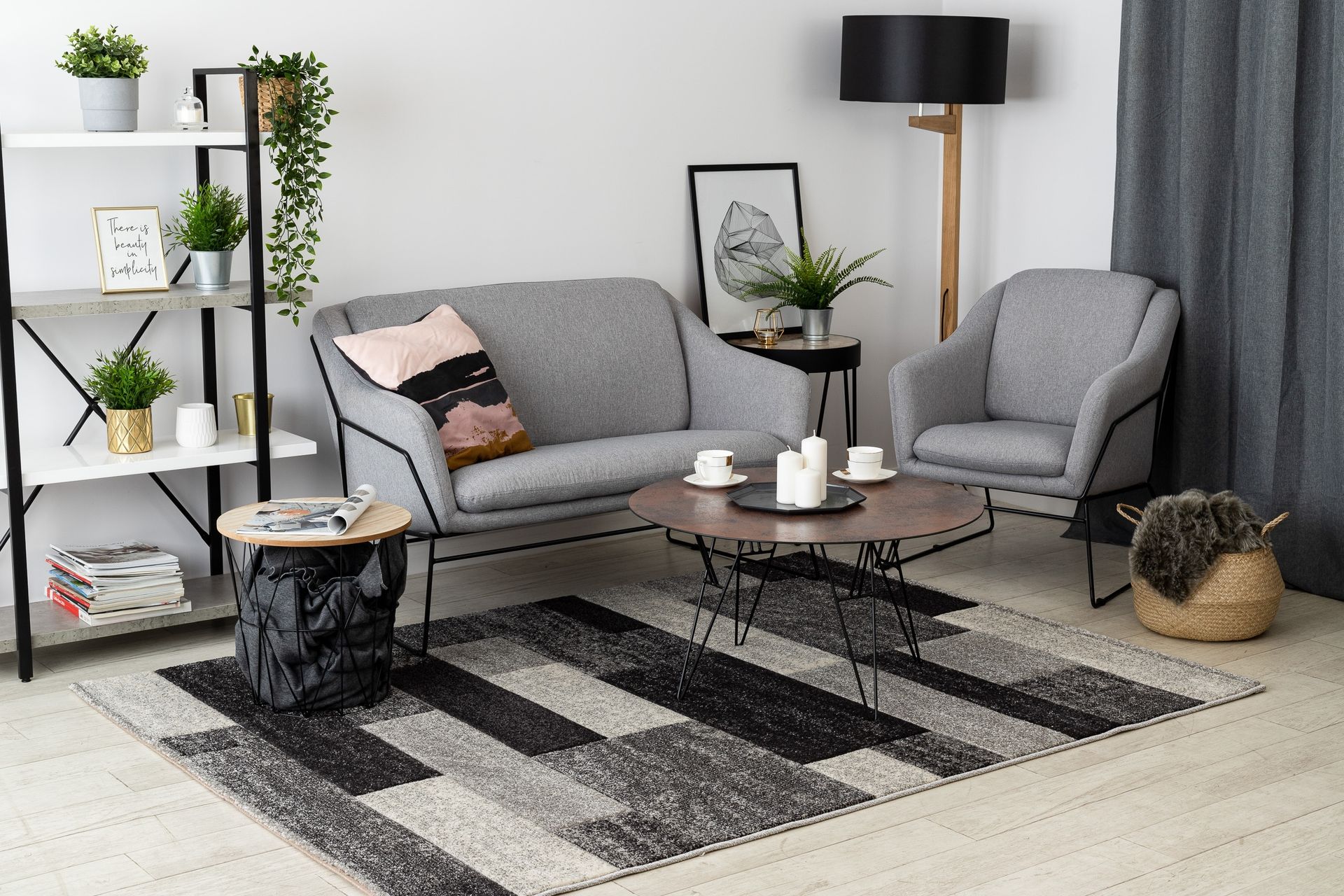 Dywan FEEL 5756/16811 PROSTOKĄTY szary 280x370 cm