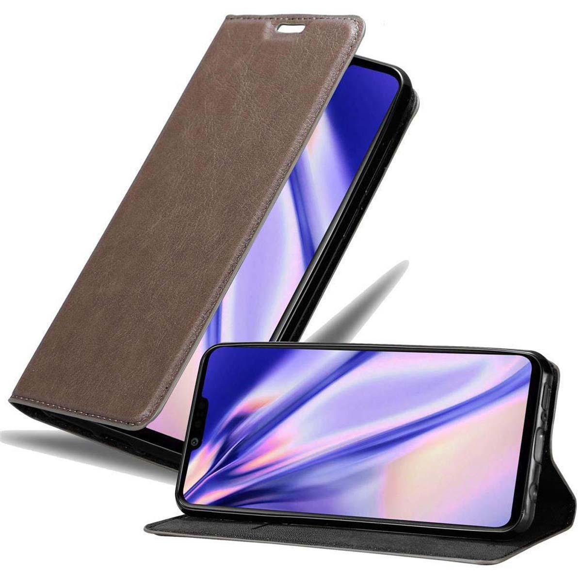 Etui Cadorabo do LG G8 ThinQ w kolorze COFFEE BROWN z magnetycznym zamknięciem, funkcją podstawki i miejscem na kartę Etui Etui ochronne Etui z klapką w stylu książki