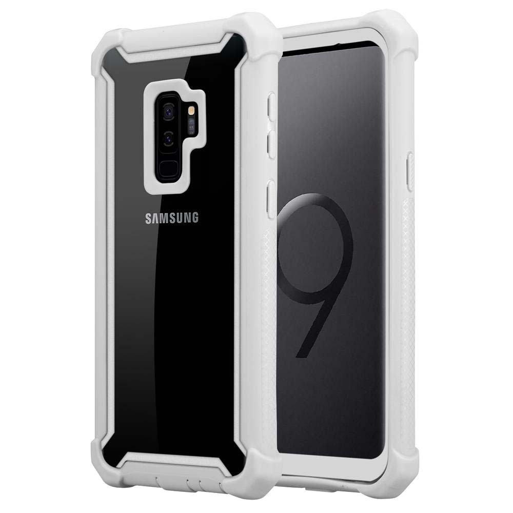 Etui ochronne Cadorabo do Samsung Galaxy S9 PLUS w kolorze szarym etui na telefon komórkowy TPU silikonowa krawędź szkło akrylowe tył
