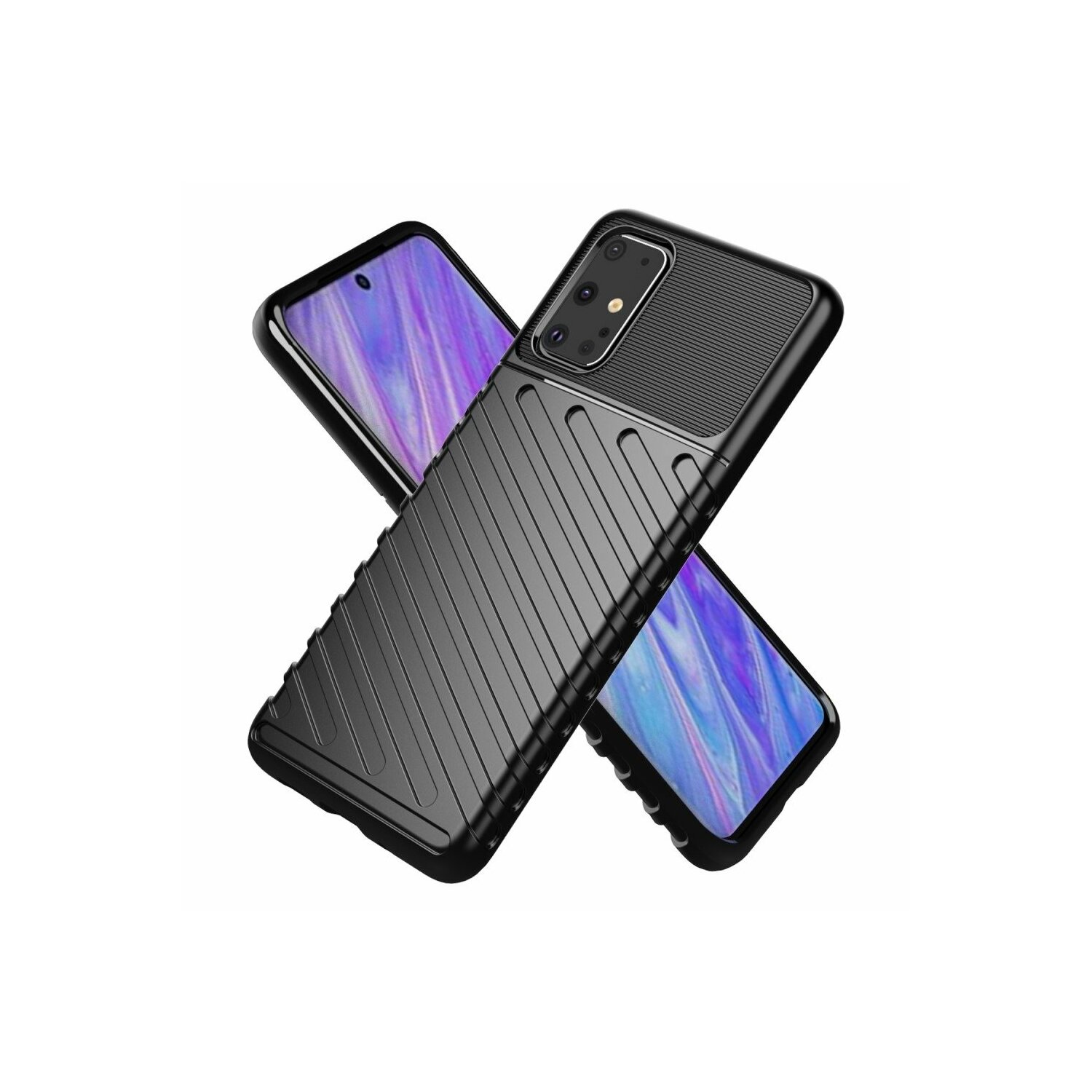 cofi1453® Hybrydowe etui ochronne Thunder Case Bumper Cover Etui na telefon komórkowy Matowa, wytrzymała i antypoślizgowa obudowa do Samsung Galaxy S20 Plus (G985F)