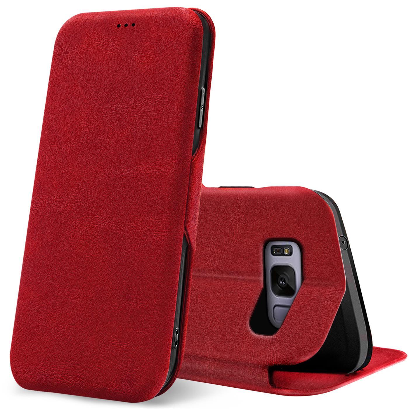 Etui z klapką do Samsung Galaxy S8 Etui Book Cover na telefon komórkowy z miejscem na kartę Etui ochronne Premium
