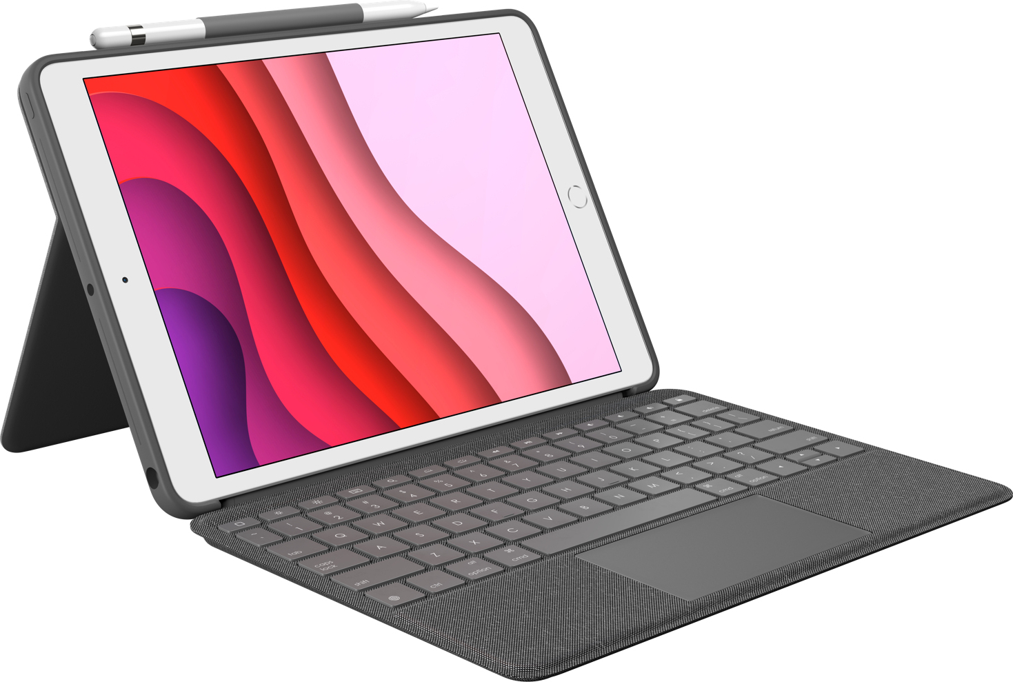 Logitech Combo Touch - keyboard and folio case - with trackpad - QWERTZ - Swiss - graphite - Etui z klawiaturą - Szary 920-009609