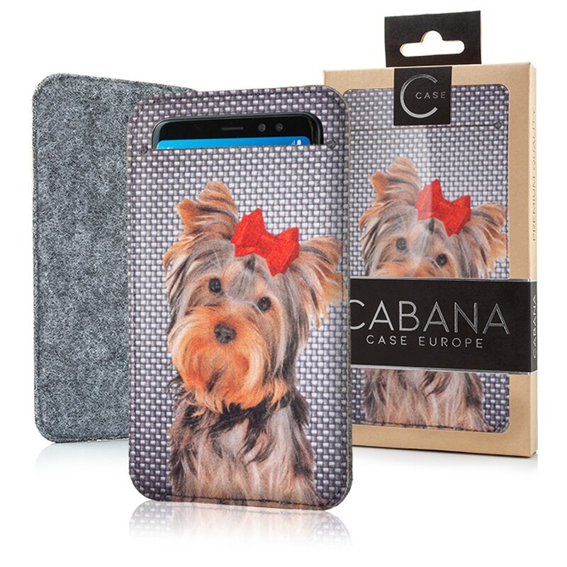 Uniwersalne kieszonkowe etui na telefon komórkowy Slim Pocket Protective Cover 10x17cm Motyw etui Yorkshire Terrier