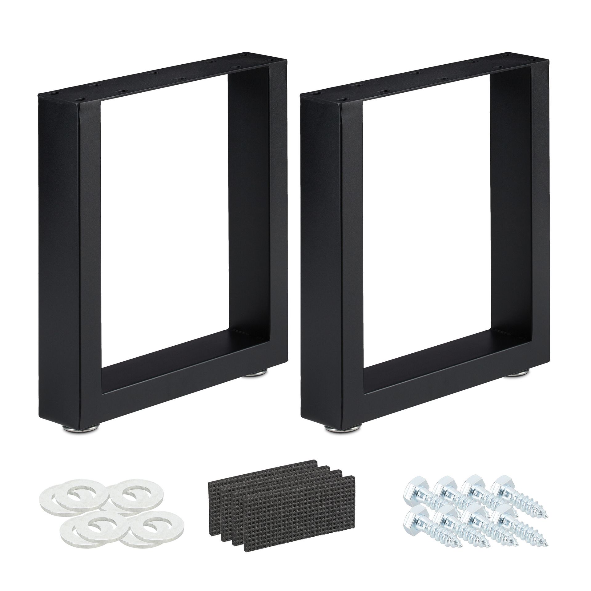 relaxdays zestaw 2 bieżników na stół czarny