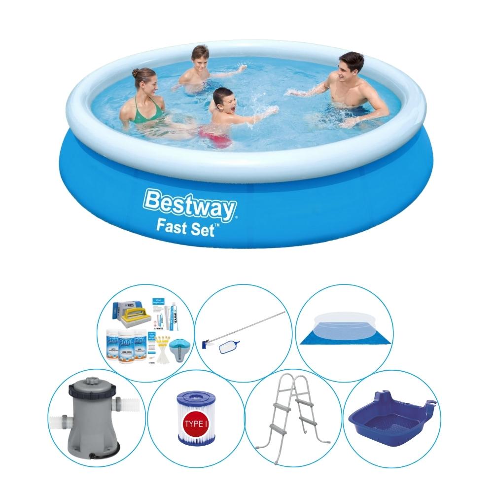 Bestway Fast Set 366x76 cm Rund - 8-teilig - Basen Super Oferta