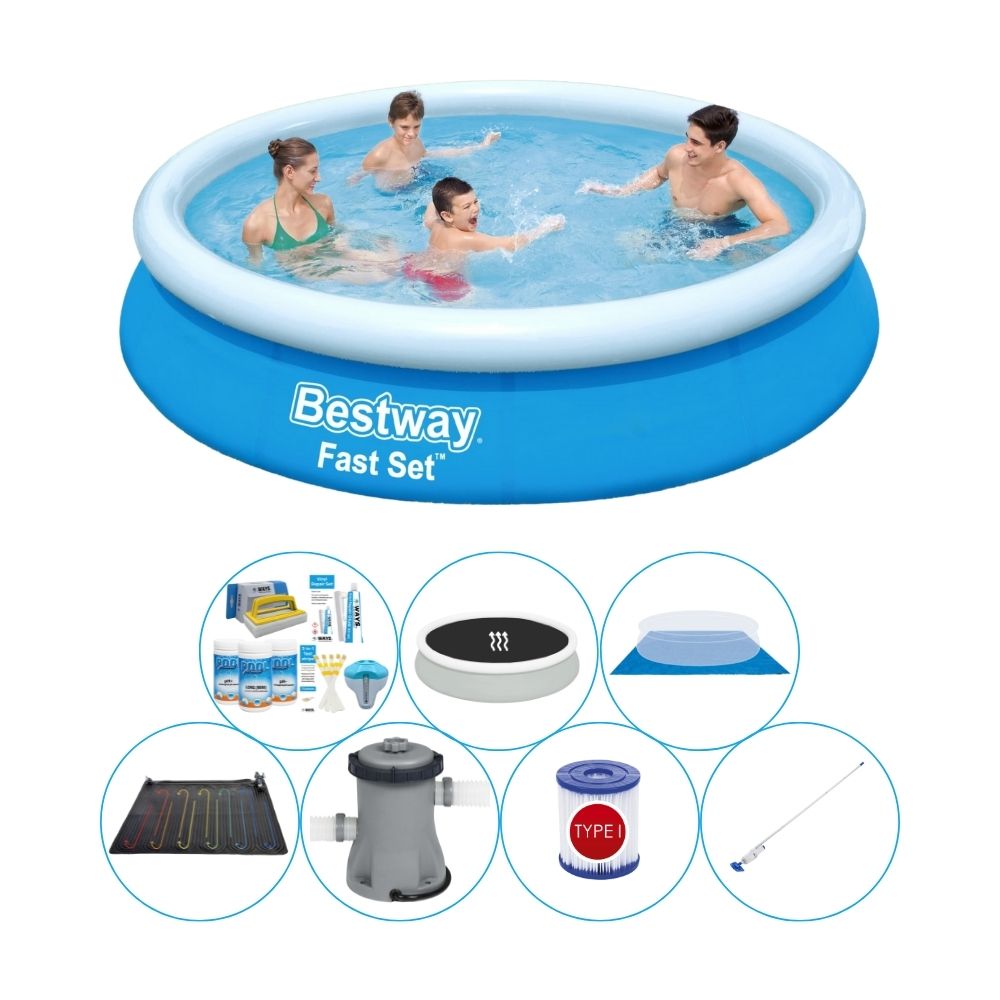 Bestway Fast Set 366x76 cm Rund - Zestaw basenowy 