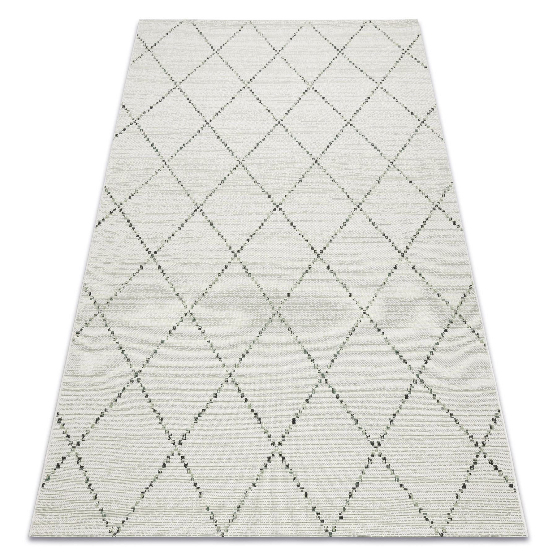 Dywan SZNURKOWY SIZAL COLOR 19436/062 Romby Kwadraty Beżowy beżowy 160x230 cm