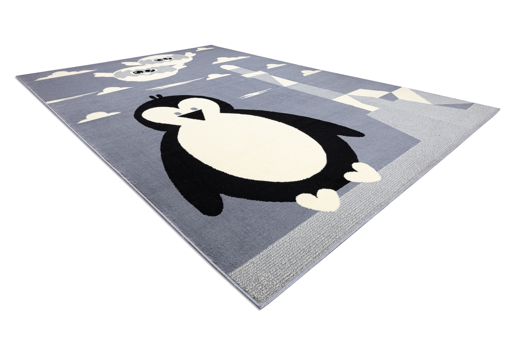 Dywan BCF FLASH Penguin 3997 - Pingwin, pingwinek szary 140x190 cm