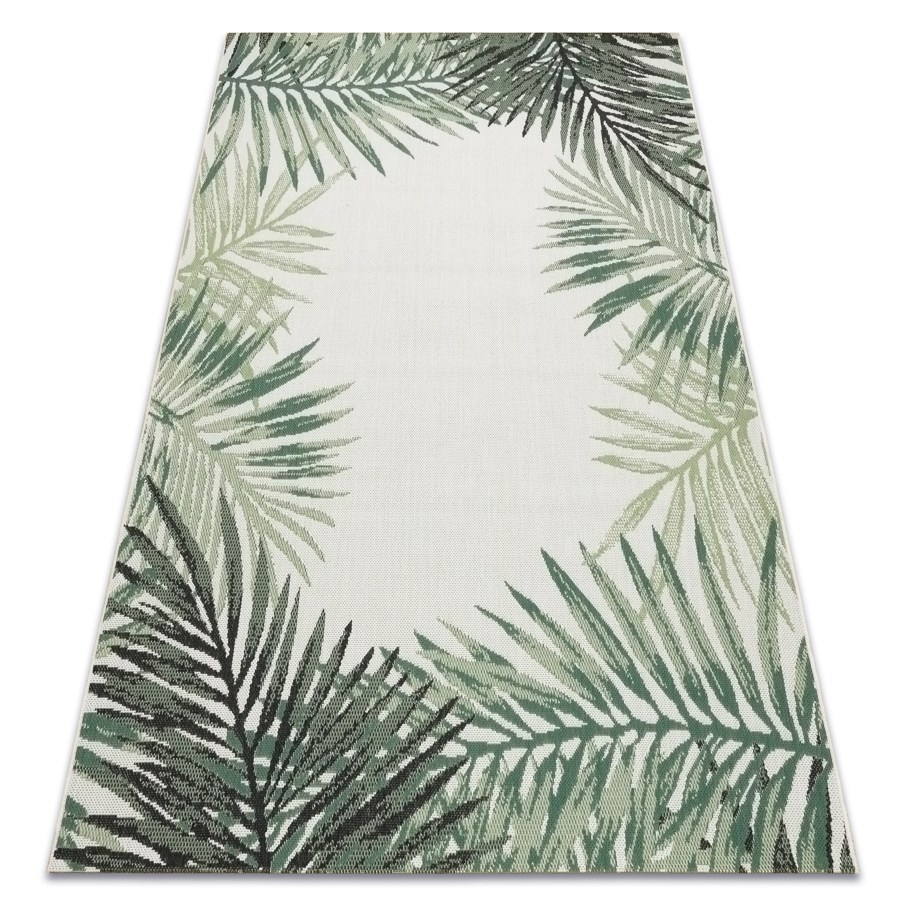 Dywan SZNURKOWY SIZAL COLOR 19435/062 Liście Zielony JUNGLE zielony 140x200 cm