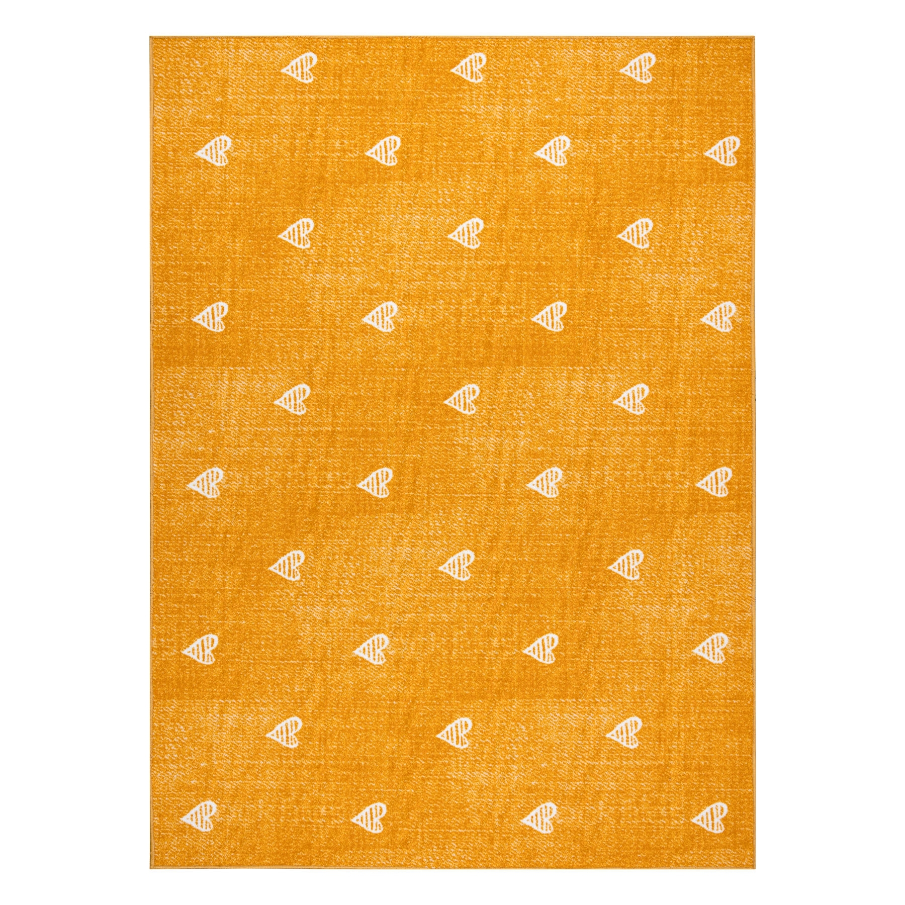 Dywan dla dzieci HEARTS Jeans przecierany, serca, serduszka, dziecięcy - pomarańcz pomarańczowy 100x500 cm