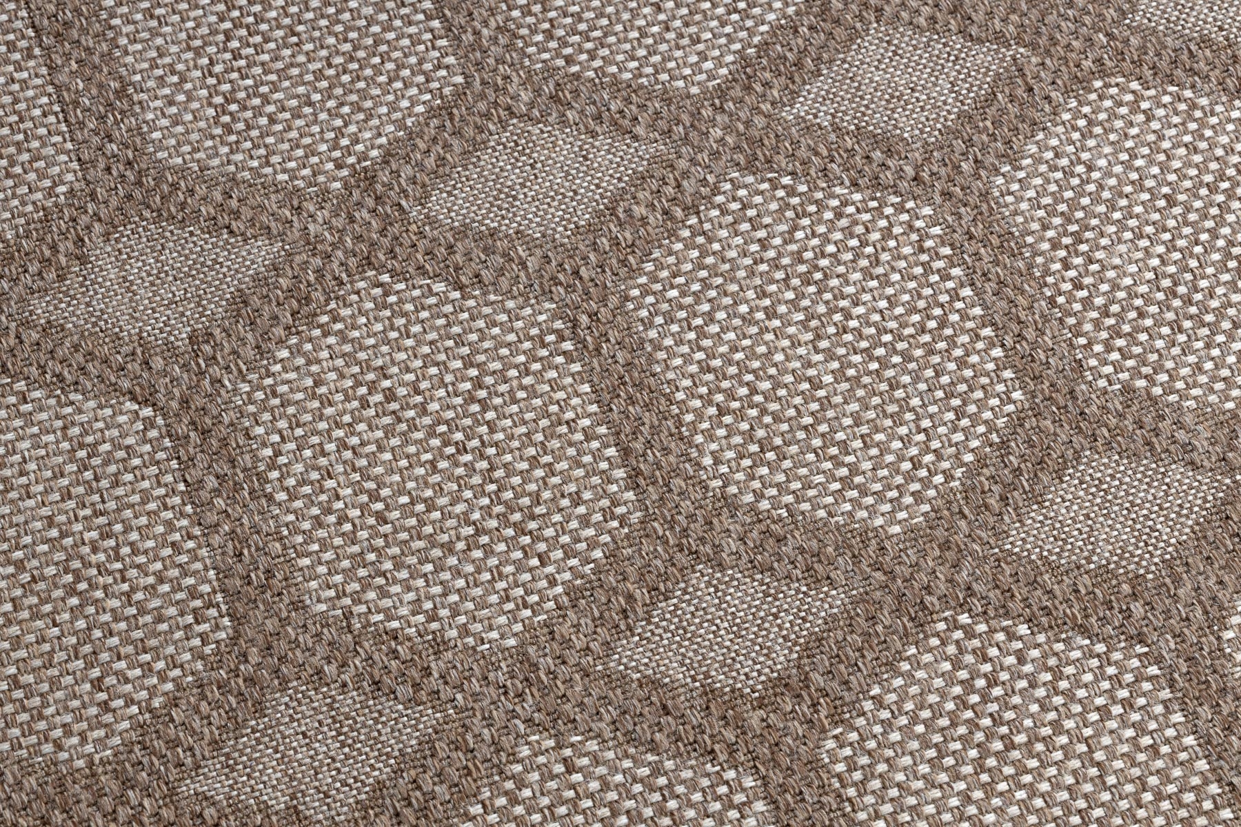 Dywan HOUSE SZNURKOWY SIZAL 40356 Romby, płaskie tkanie, efekt wełny beż beżowy 160x220 cm