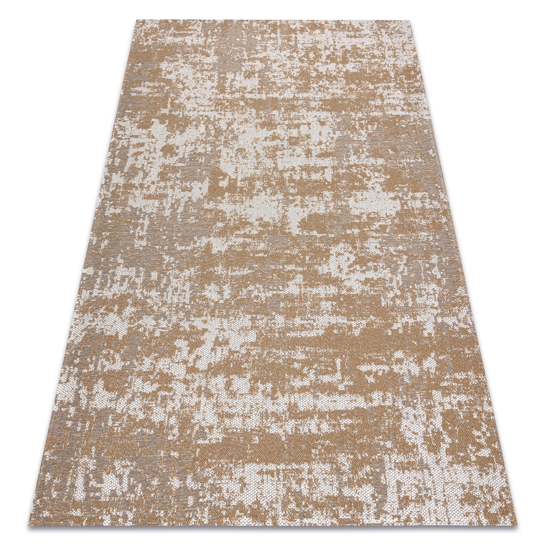 Dywan CASA Ekologiczny, EKO SIZAL Boho przecierany, vintage 2809 krem / żółty, z bawełny recyklingowanej beżowy 133x190 cm