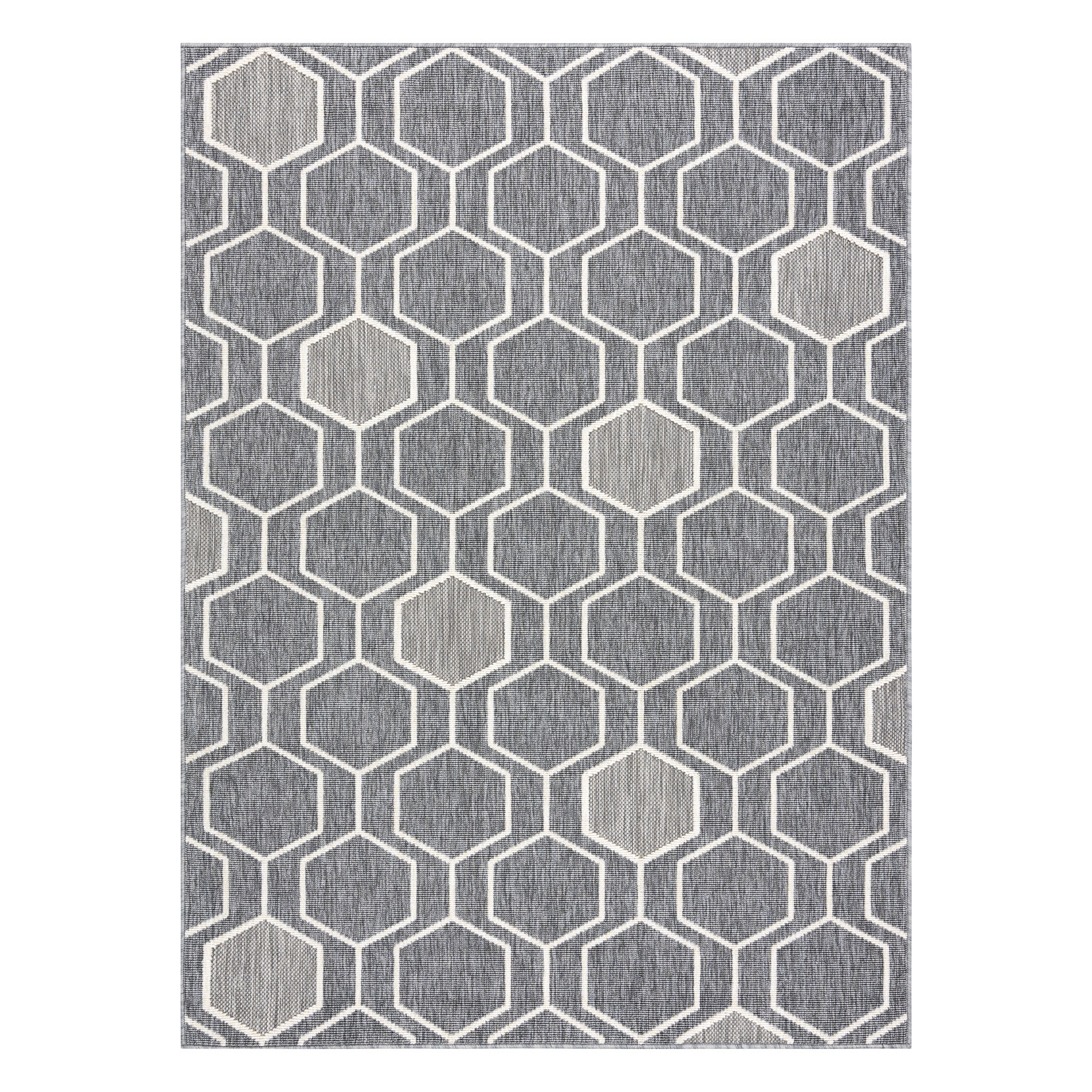 Dywan SPRING 20404332 Hexagon sznurkowy, pętelkowy - szary 200x290 cm