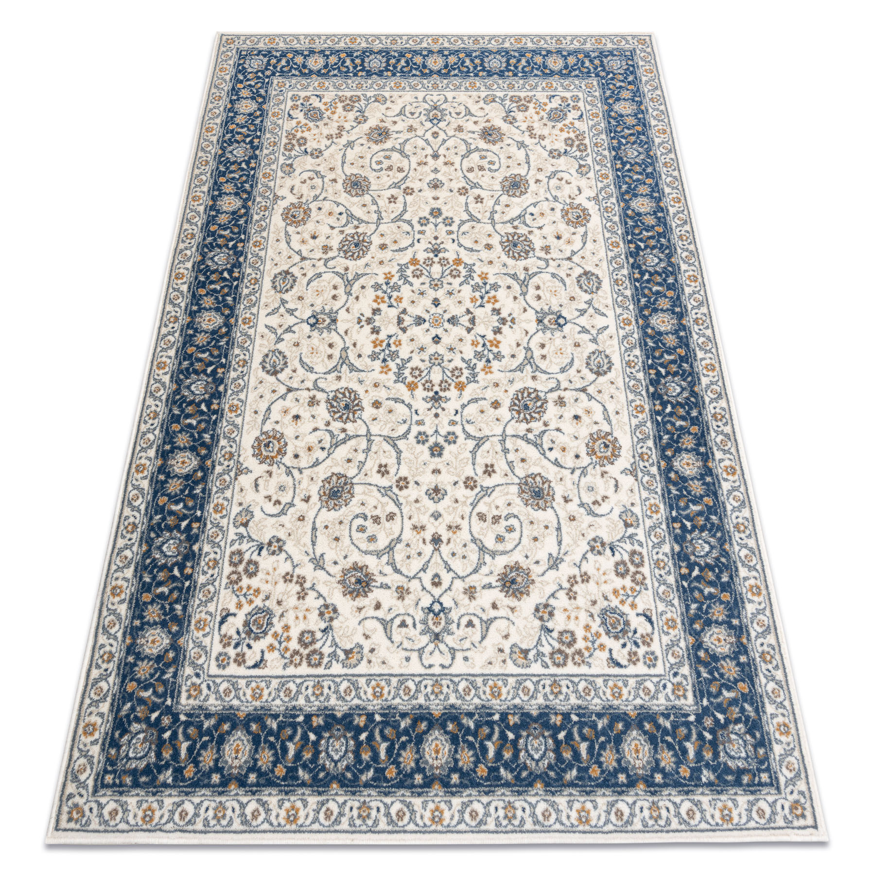Dywan NAIN Ramka ornament 7179/51913 beż / granat beżowy 240x340 cm