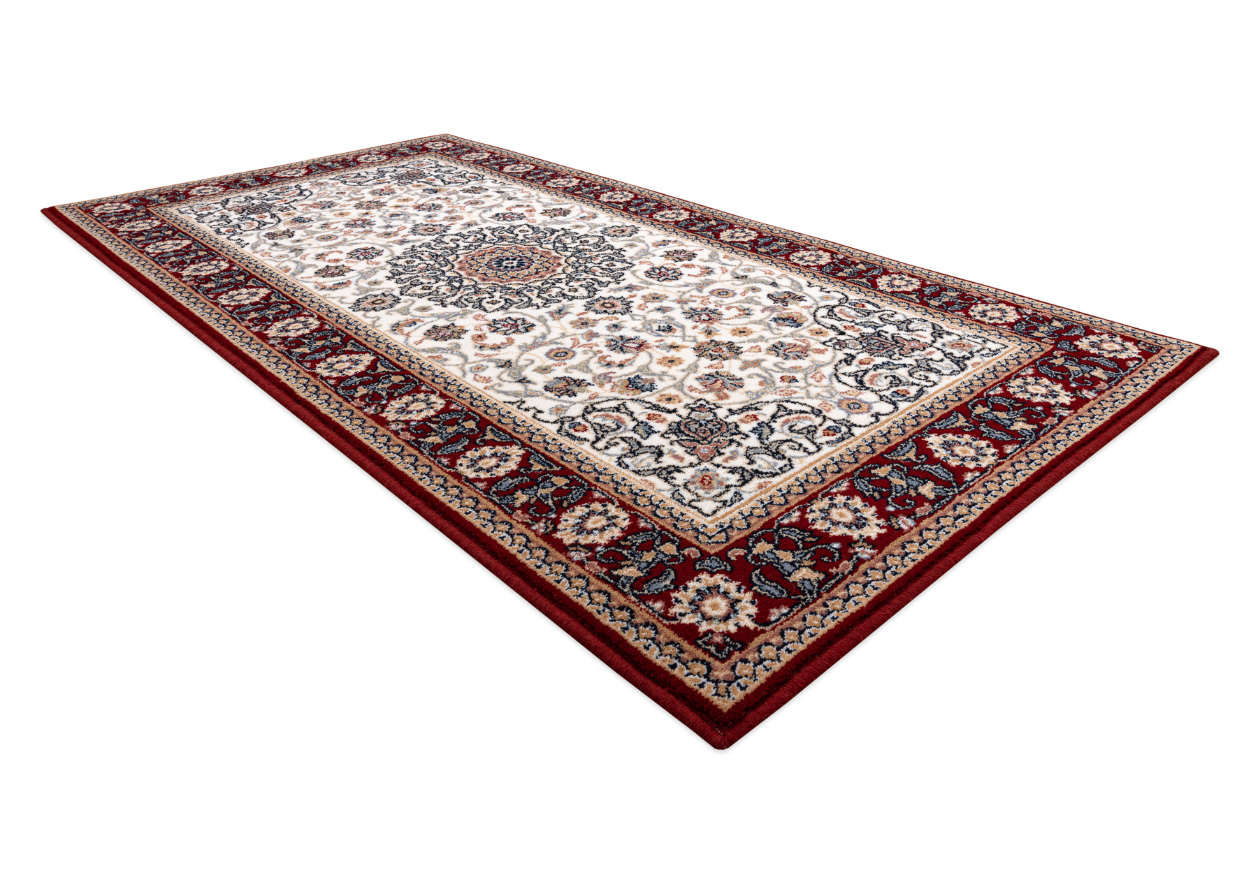 Dywan NAIN Ornament, ramka 6635/51036 beż / bordo wielokolorowy 80x150 cm