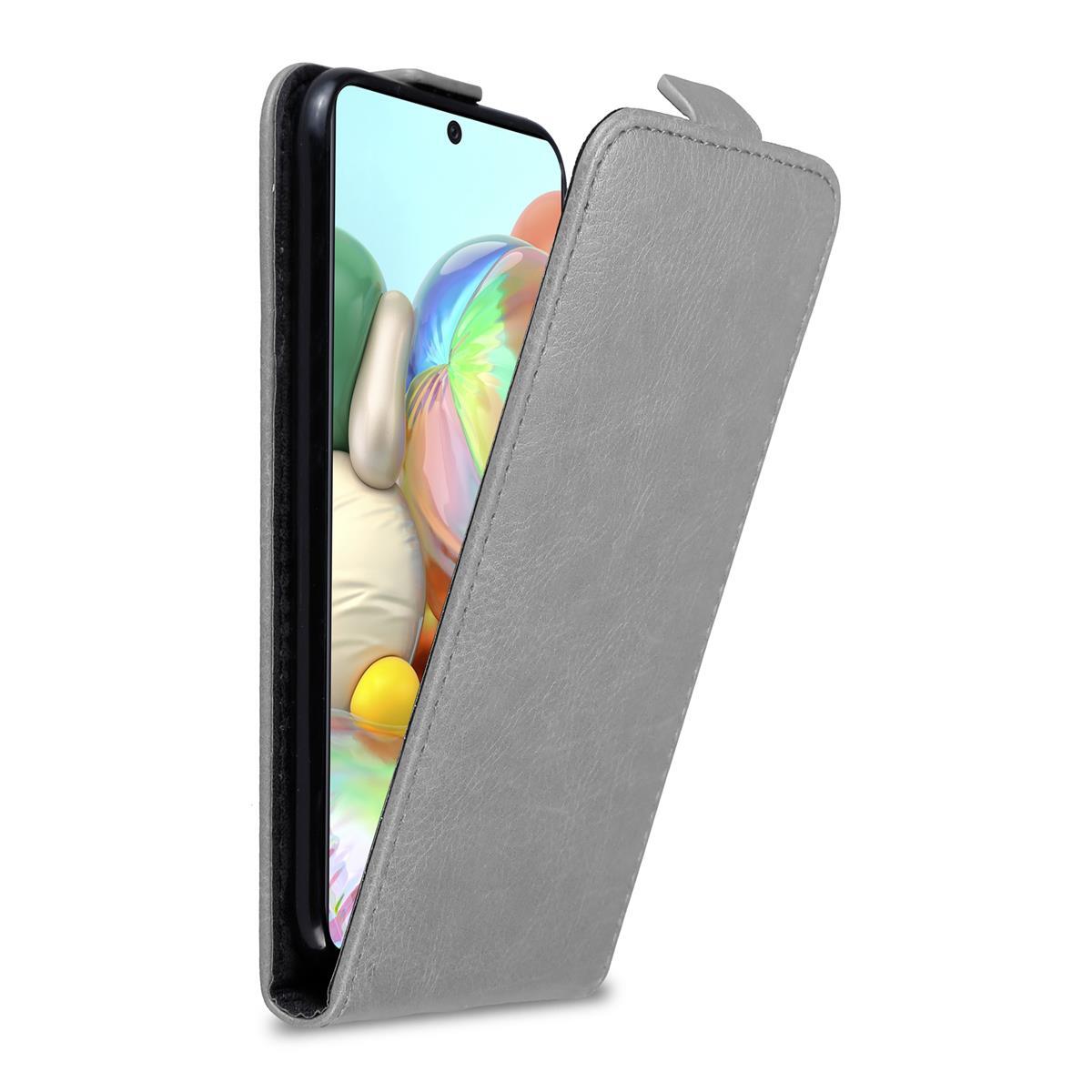 Etui Cadorabo kompatybilne z Samsung Galaxy A71 4G w kolorze tium GREY - etui na telefon komórkowy z klapką z magnetycznym zamknięciem - pokrowiec ochronny z klapką w stylu książki