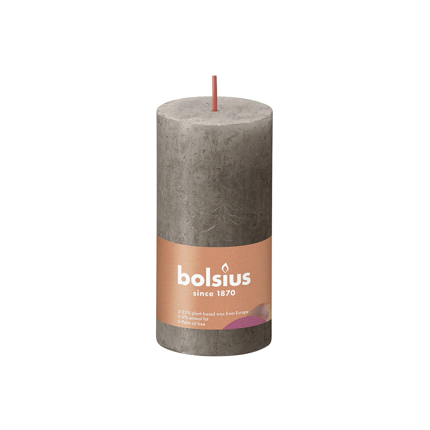 Świeca filarowa Bolsius Rustic Rustic Taupe 100/50mm