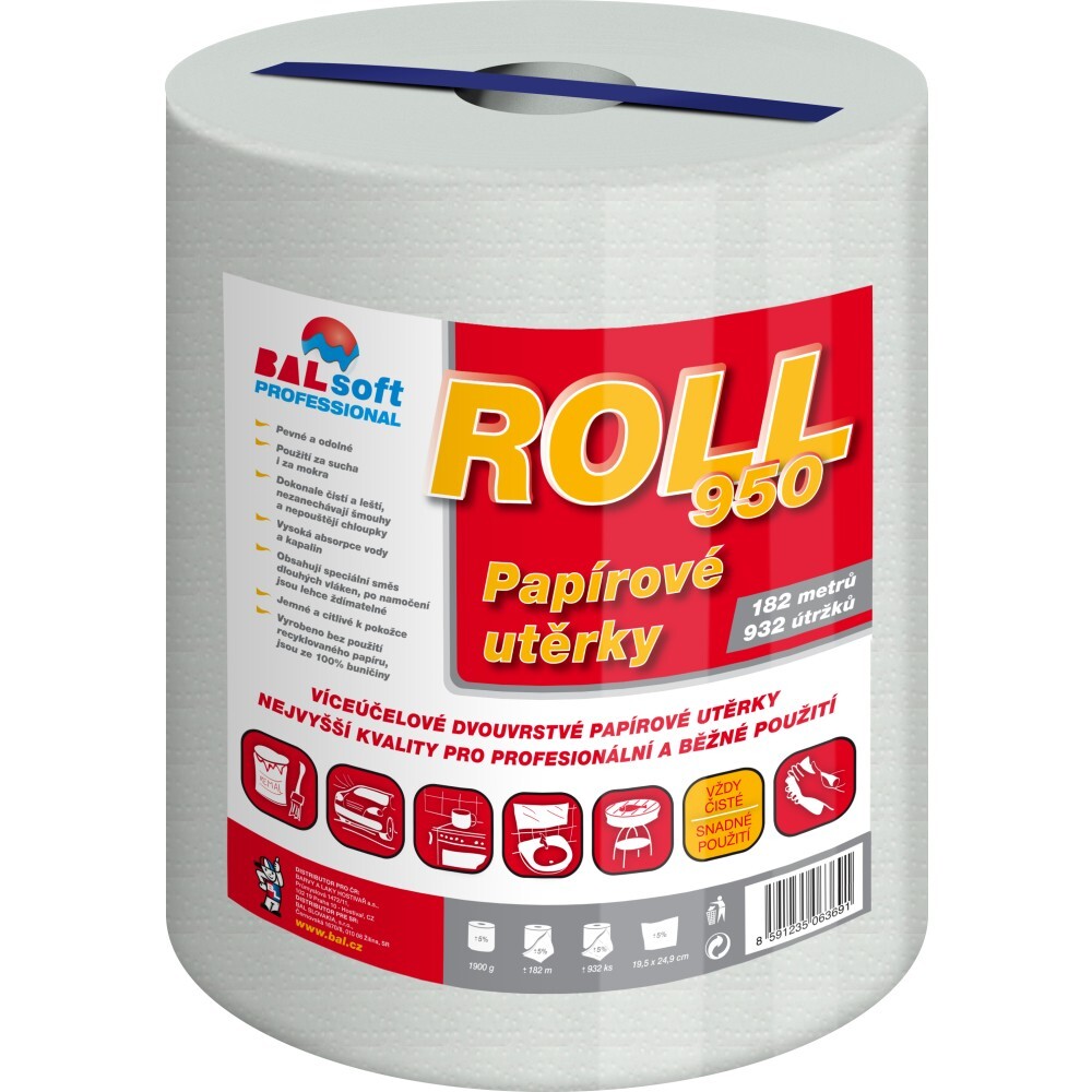 Ręczniki papierowe kuchenne Roll950 2szt.182m/932tears
