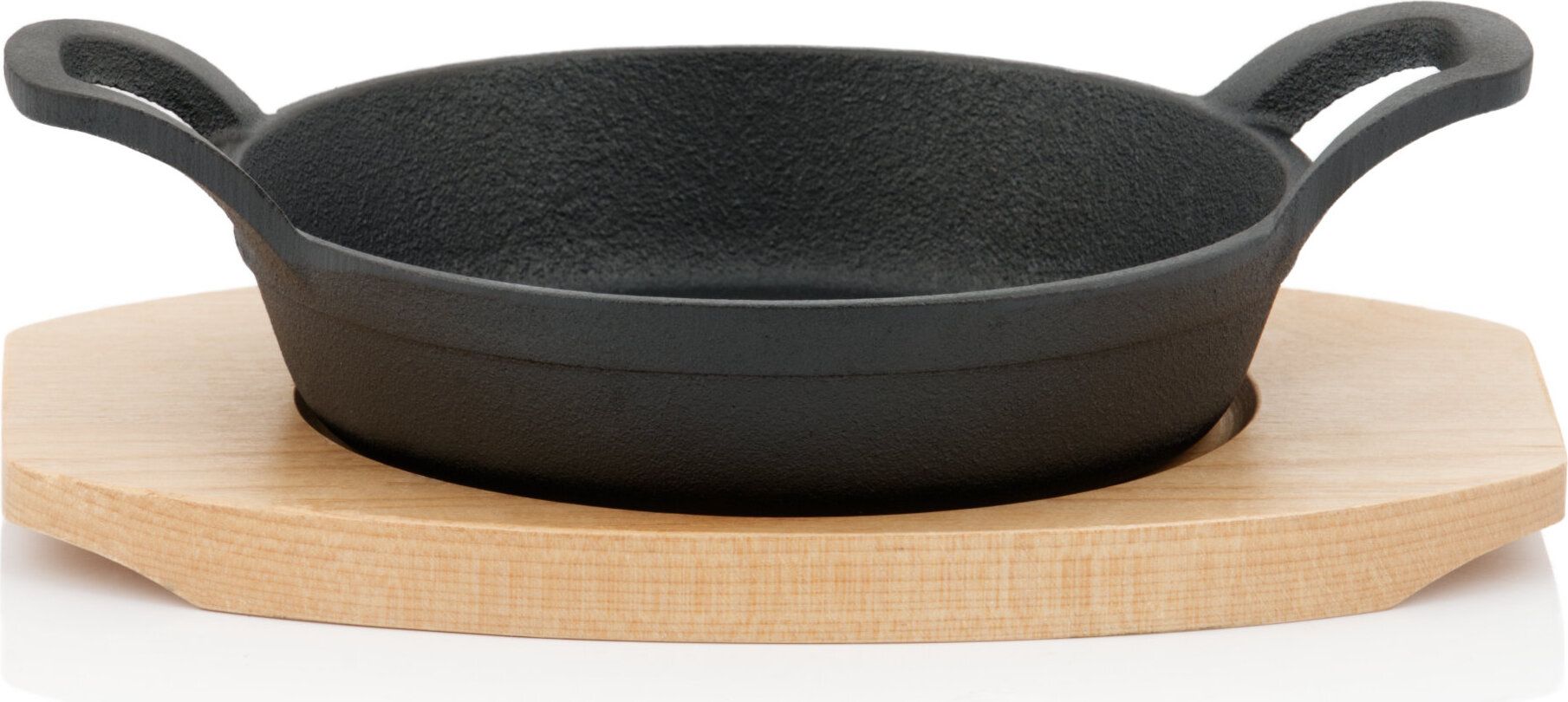 Żeliwna patelnia do serwowania BBQ-Toro z drewnianą podstawą Ø 16 cm przed sezonem