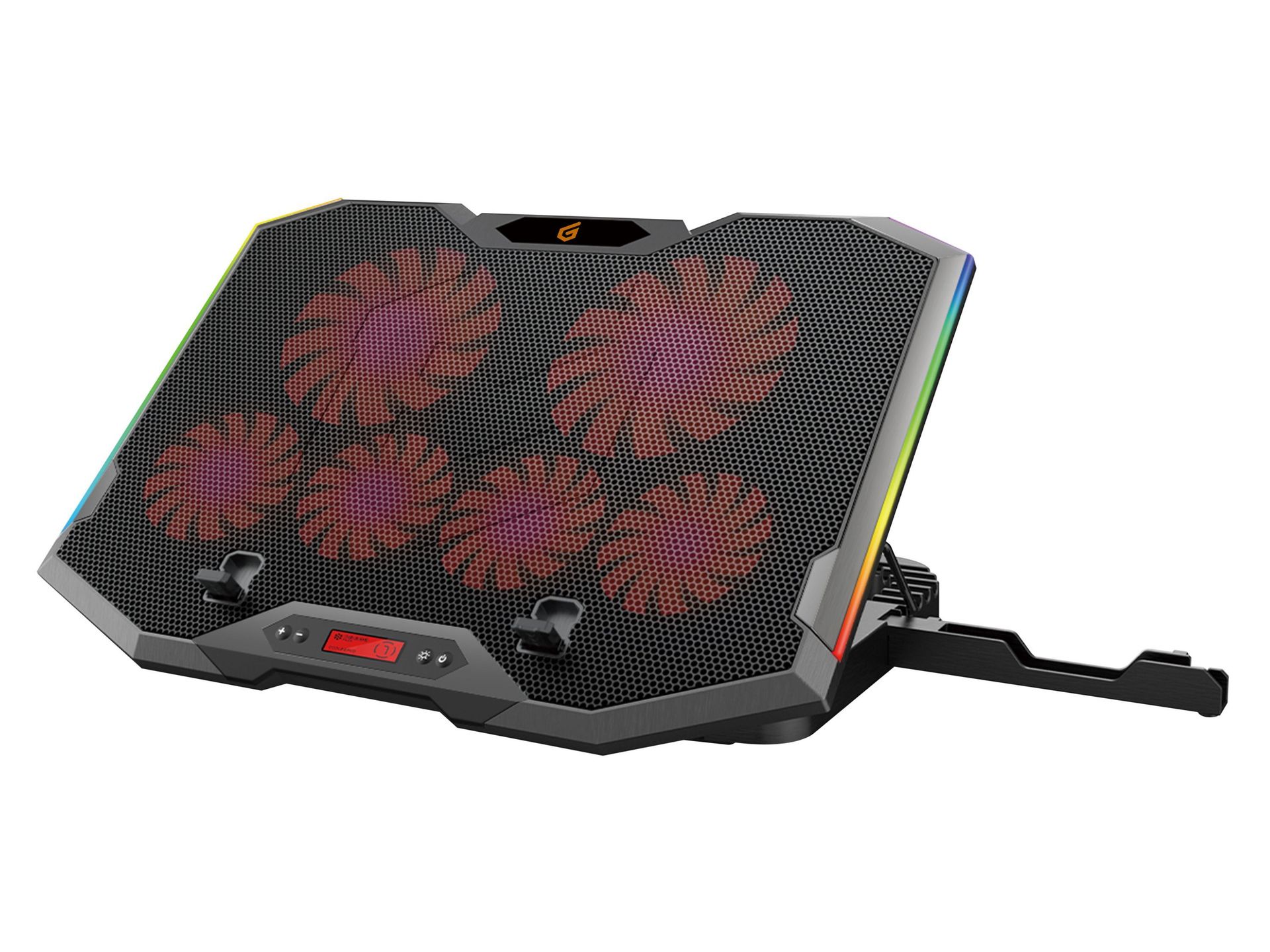 Conceptronic ERGO Gaming - Wentylator do notebooka - z 2-portowym hubem USB 2.0, podstawką na smartfon - 43,2 cm (17