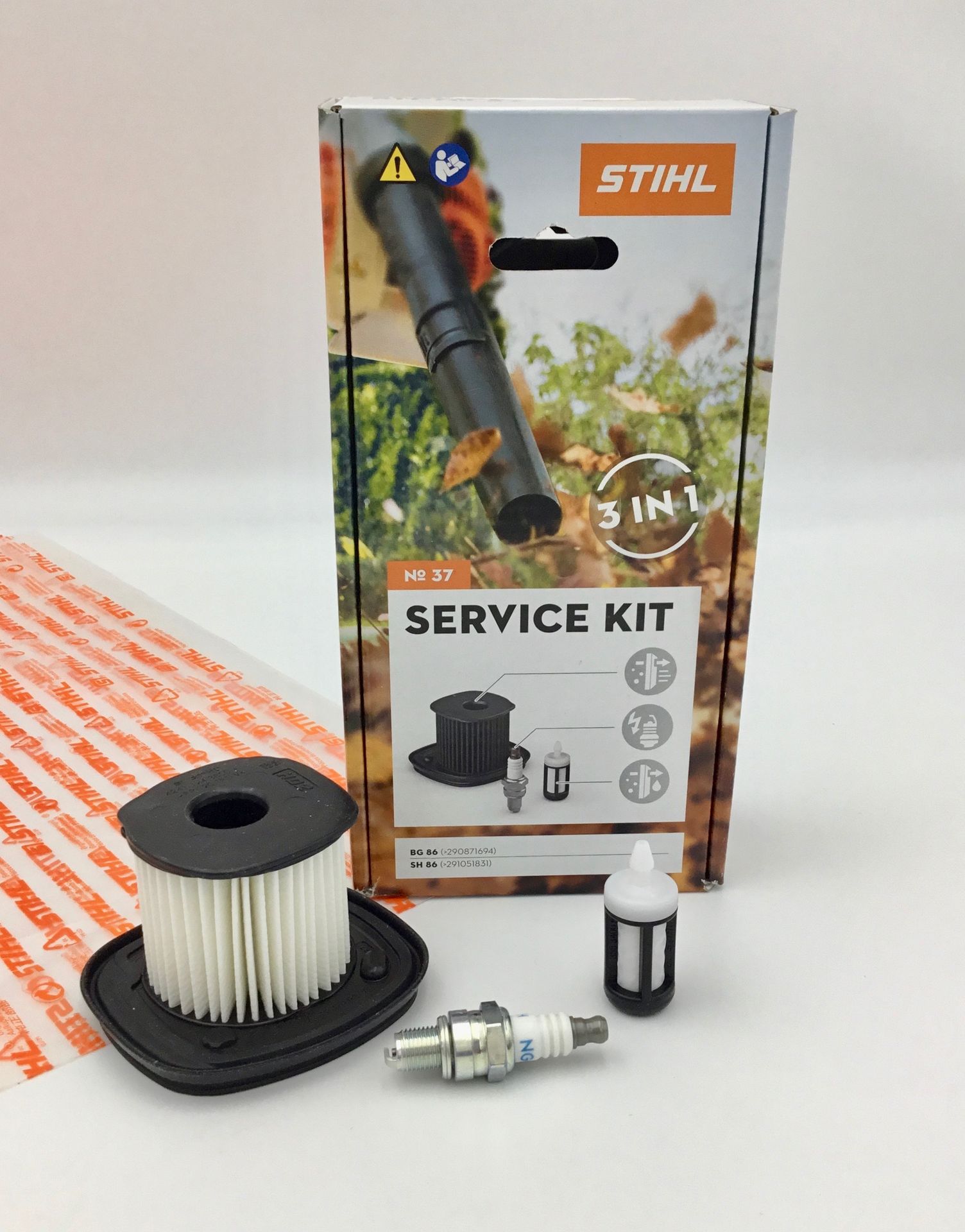 Zestaw serwisowy STIHL 37 BG 86, SH 86 Filtr, świeca zapłonowa 42410074101