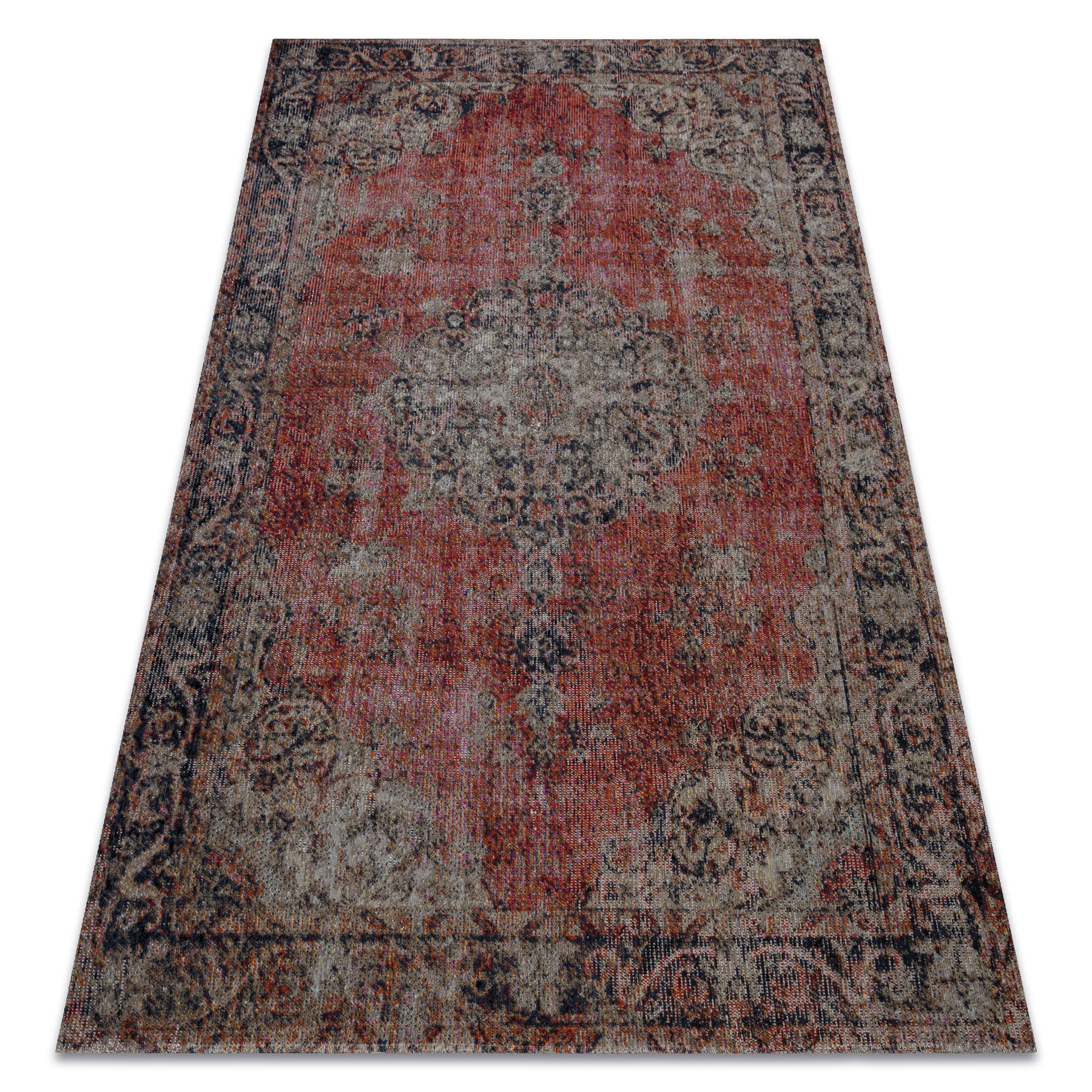Dywan nowoczesny MUNDO E0691 ornament, vintage outdoor / beż czerwony 140x190 cm