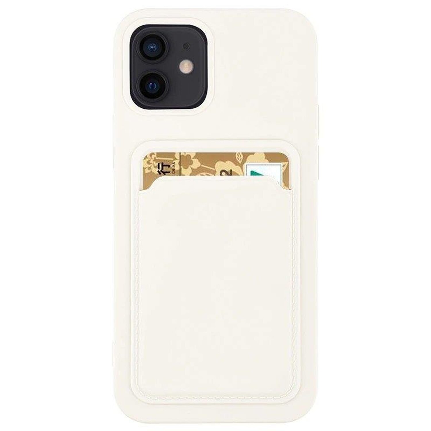 Etui na kartę Silikonowe etui na telefon komórkowy z uchwytem na kartę Cover Bumper kompatybilne z Samsung Galaxy A52 4G /A525F) Biały