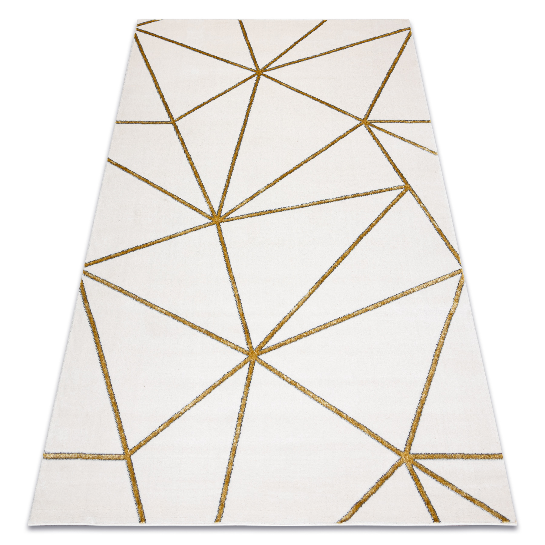 Dywan EMERALD ekskluzywny 1013 glamour, stylowy geometryczny krem / złoty beżowy 240x330 cm