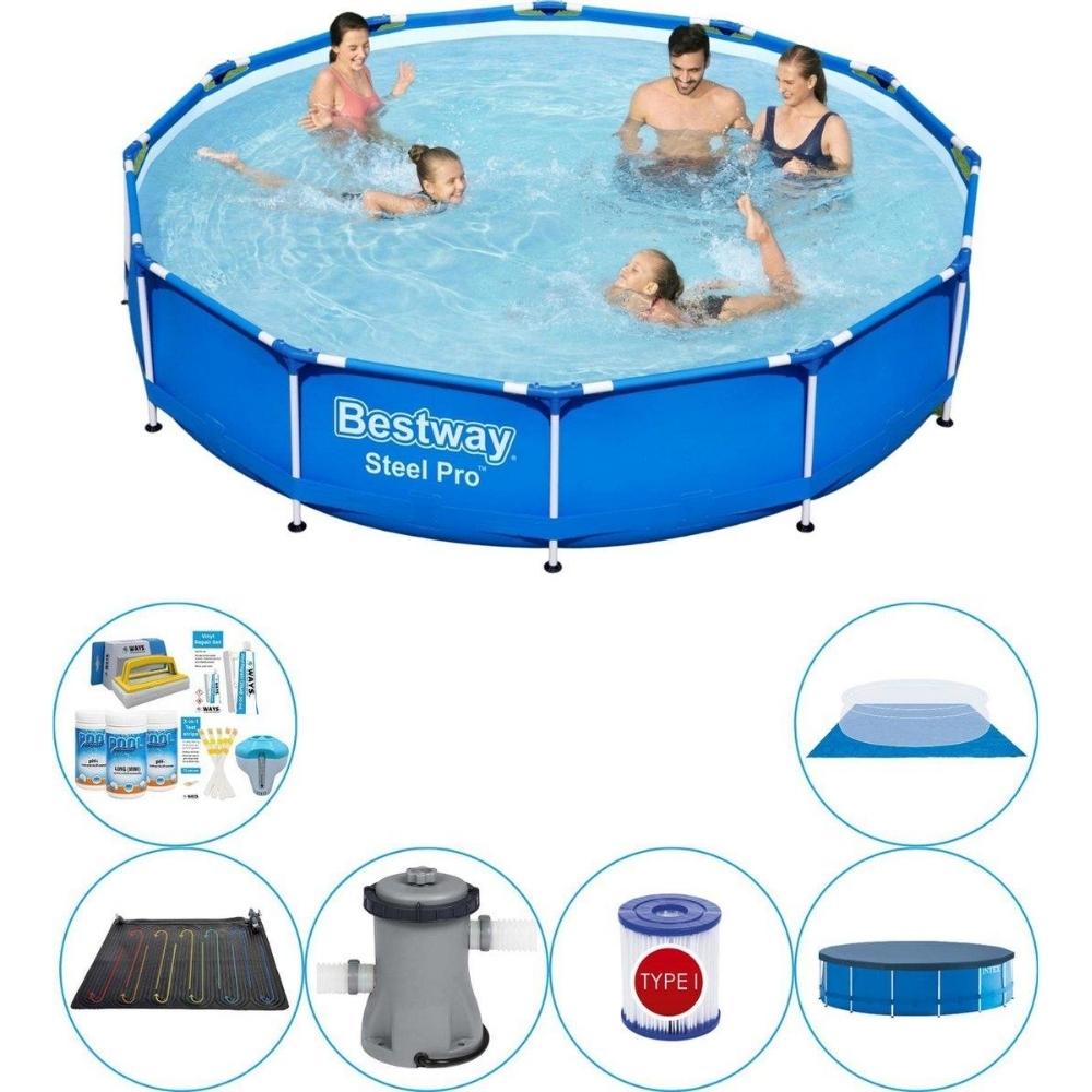Pakiet komfortowy do basenu - Bestway Steel Pro 366x76 cm okrągły