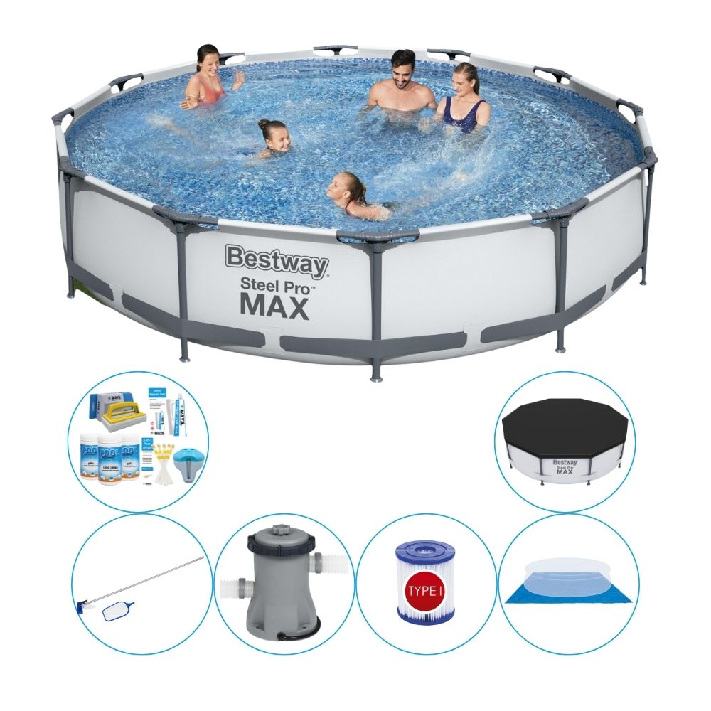 Basen Plus Akcesoria - Bestway Steel Pro MAX 366x76 cm Okrągły