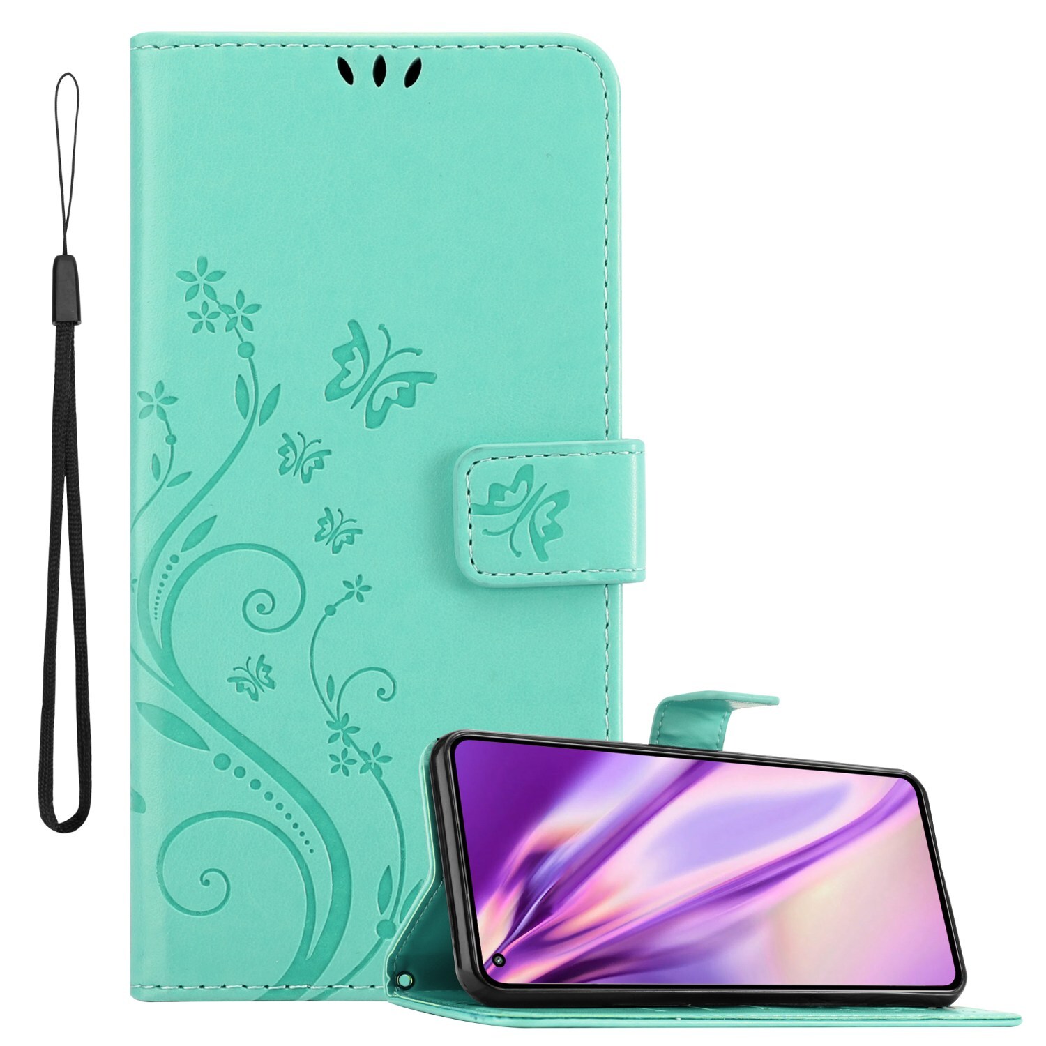 Cadorabo pokrowiec do Xiaomi Mi 11 LITE (4G / 5G) / 11 LITE NE pokrowiec ochronny w kolorze turkusowym pokrowiec ochronny pokrowiec na telefon komórkowy etui