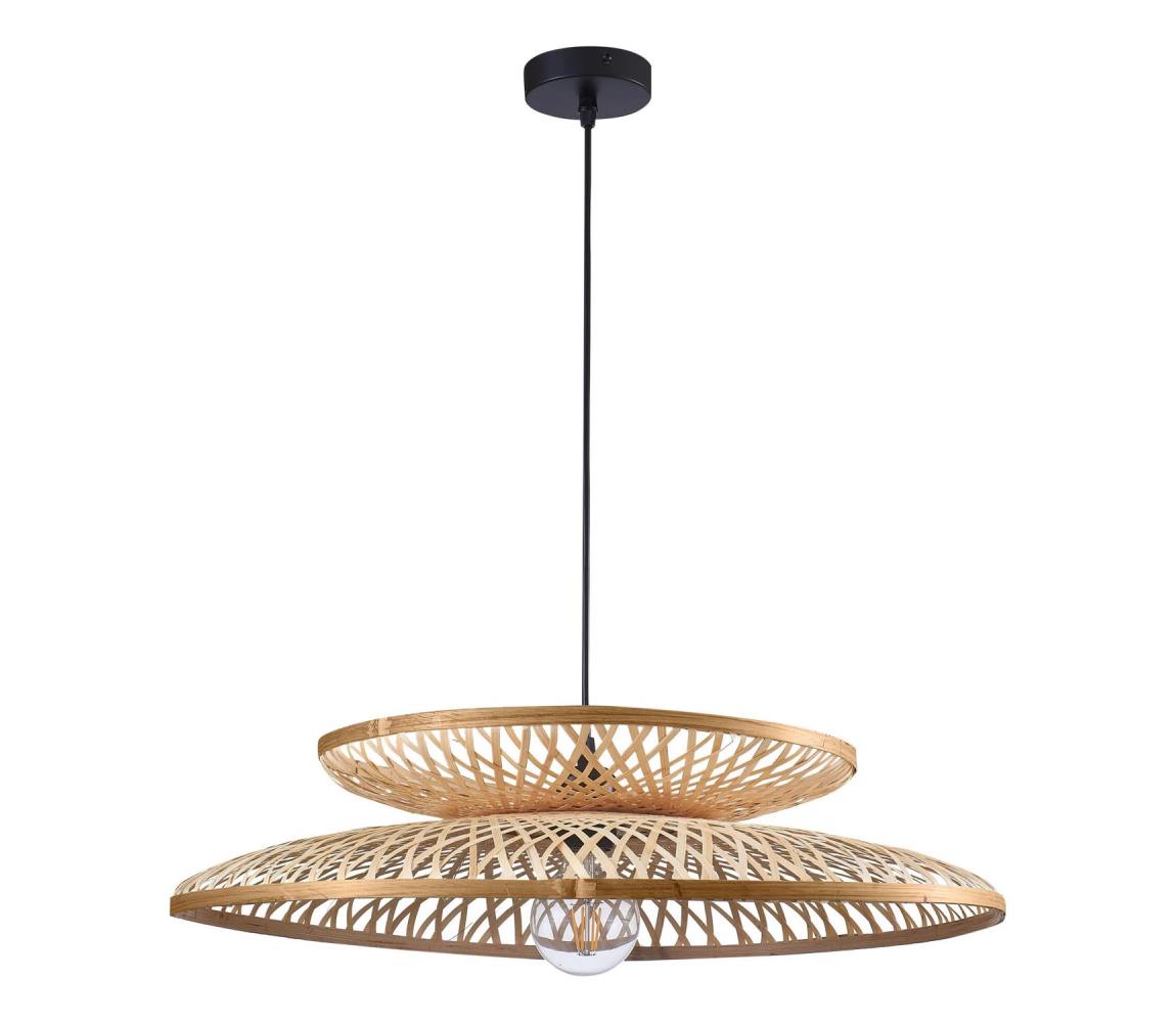 Żyrandol na lince BALI 1xE27/20W/230V śr. 60 cm bambus