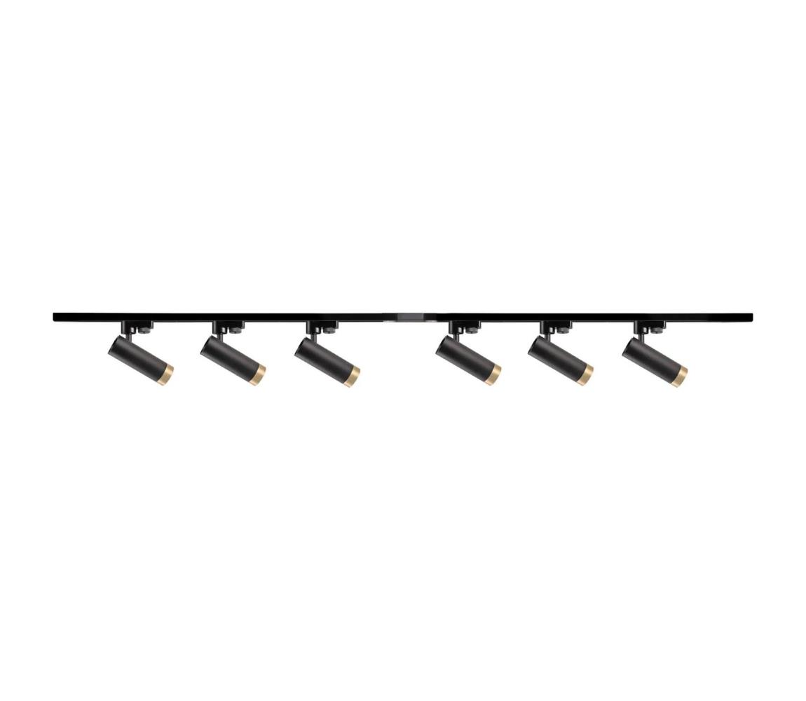 Oświetlenie punktowe do systemu szynowego FADO 6xGU10/10W/230V czarne