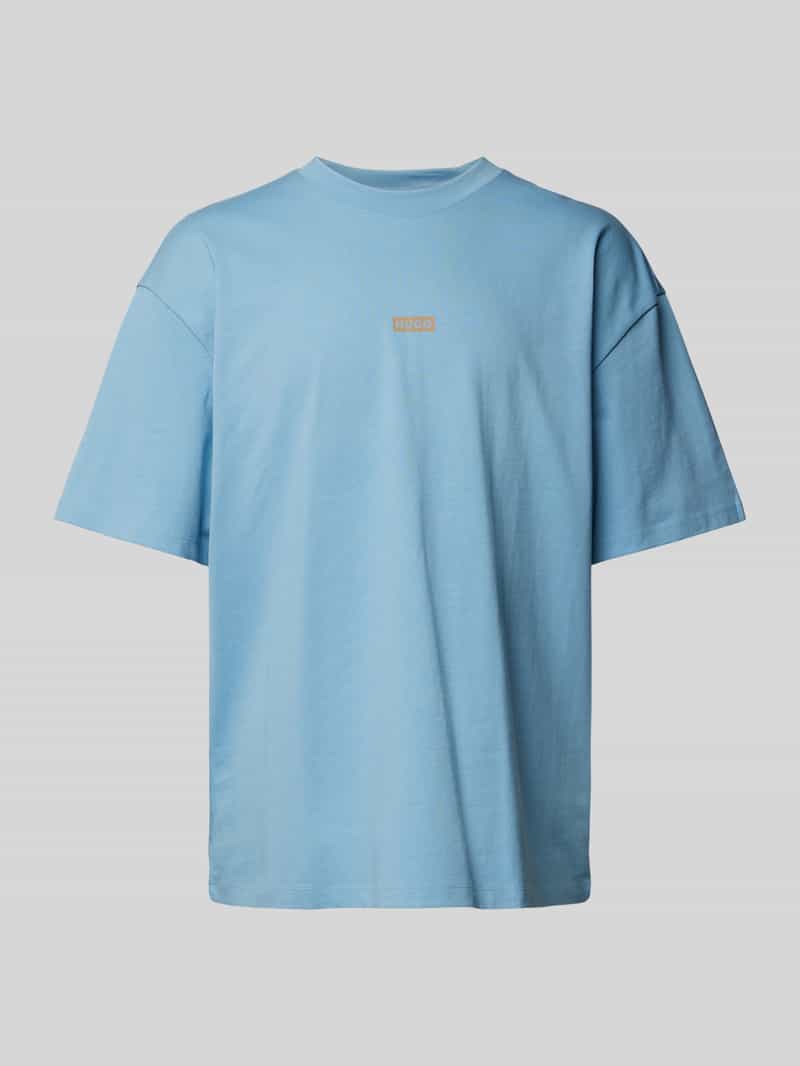 T-shirt o kroju oversized z wiskozy z nadrukiem z logo model ‘Nalono’