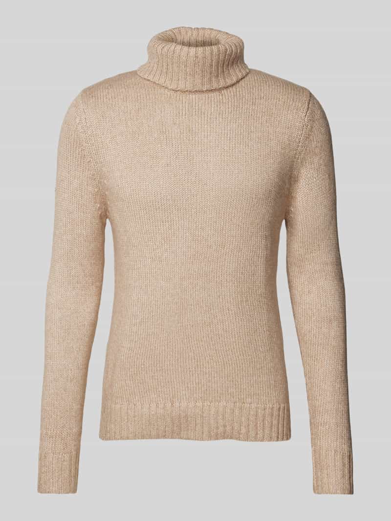 Sweter z golfem z dzianiny z dodatkiem wiskozy