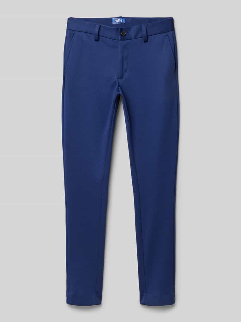 Chinosy o kroju slim fit z ozdobnymi szwami i dodatkiem wiskozy model ‘JAXON’