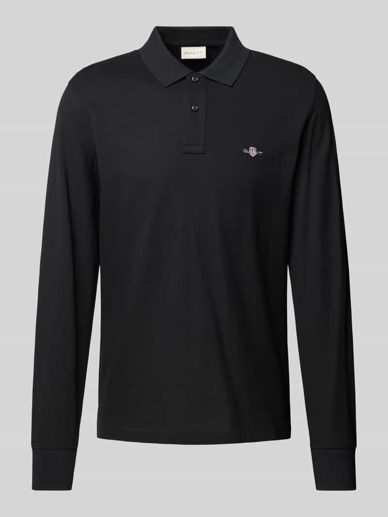 Koszulka polo o kroju regular fit z wyhaftowanym logo model ‘SHIELD’