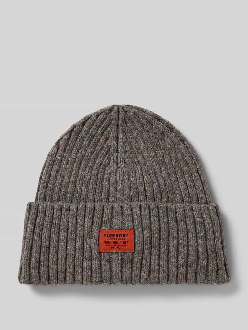 Czapka beanie z efektem prążkowania