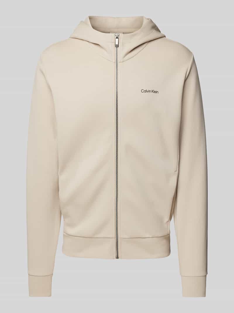 Bluza rozpinana z wiskozy z nadrukiem z logo